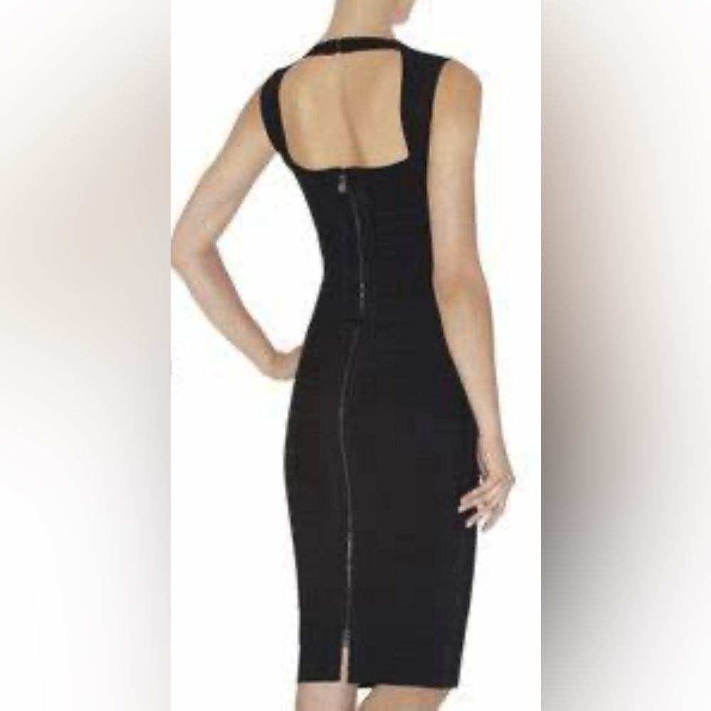 Herve Leger Black Midi Dress - Picture 3 of 14